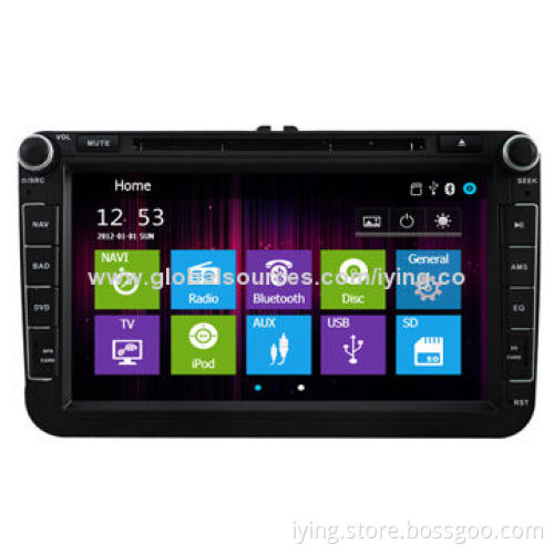 8-inch Touchscreen Car DVD Stereo TV with GPS Navigation/Bluetooth/Radio, Supports iPod